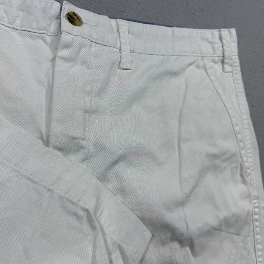 Polo Ralph Lauren Mens Relaxed Fit Chino Shorts White Cotton Size 36